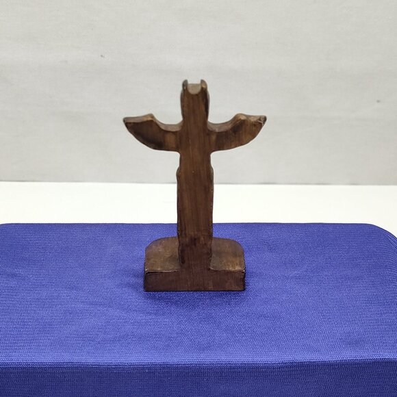 Alaska Souvenir Totem Pole Sculpture Handcrafted Intricate Details Rustic Decor - Picture 4 of 6